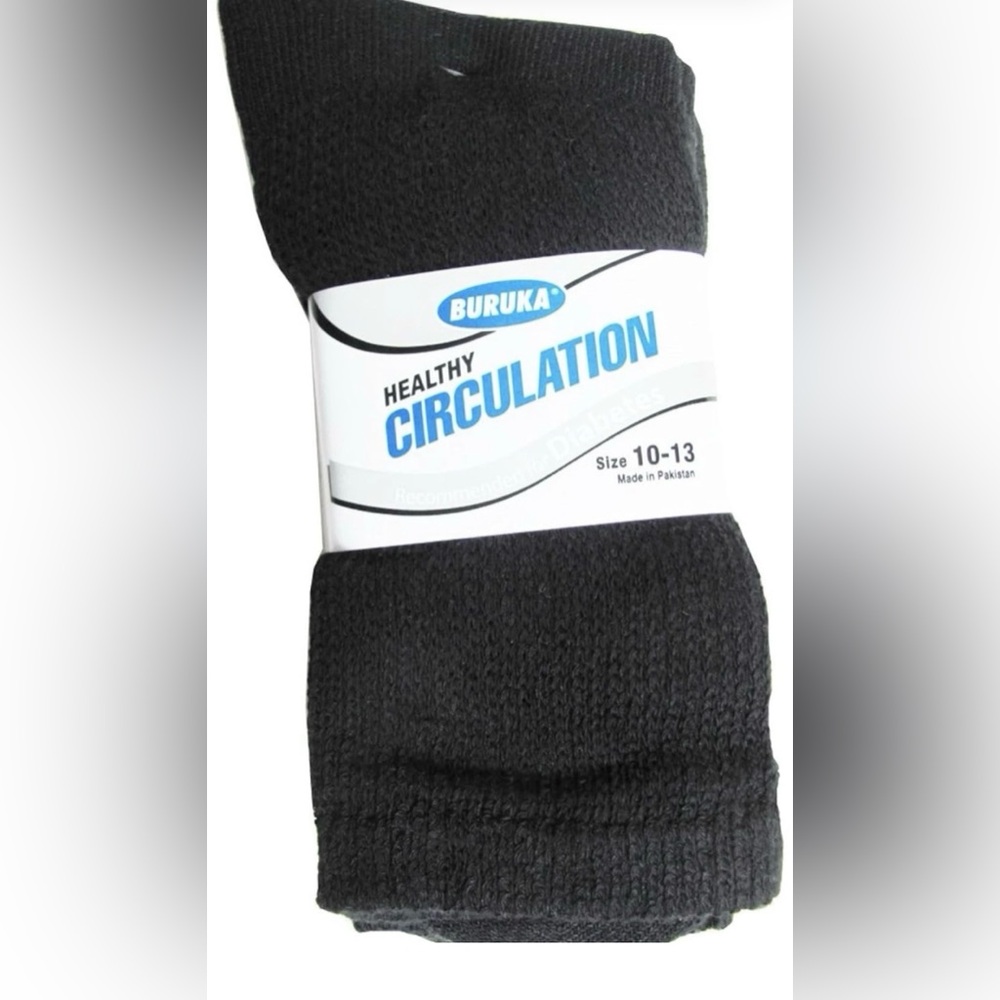 3‎ Pairs Diabetic CREW circulatory Socks Health Men’s Cotton 10-13